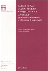 Carteggio (1924-1940). Appendice (394 lettere di Mario Sturzo e otto minute di Luigi Sturzo) - Librerie.coop Carteggio (1924-1940). Appendice (394 lettere di Mario Sturzo e otto minute di Luigi Sturzo) - Librerie.coop
