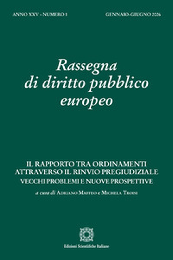 Rassegna di diritto pubblico europeo - Vol. 1 - Librerie.coop