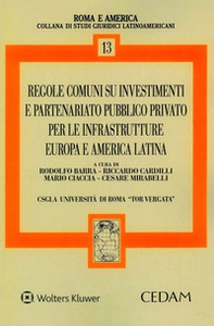 Regole comuni su investimenti e partenariato pubblico privato per le infrastrutture. Europa e America Latina - Librerie.coop
