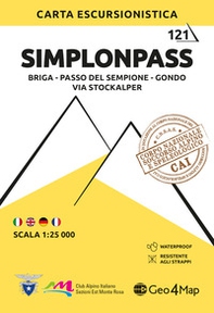 121. Simplonpass Briga - Passo Del Sempione - Gondo - Via Stockalper. Carta escursionistica 1:25.000 - Librerie.coop
