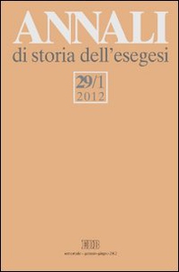Annali di storia dell'esegesi - Vol. 29\1 - Librerie.coop