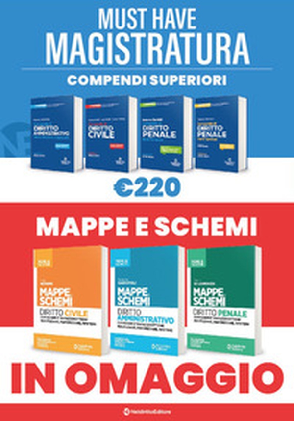 Must have magistratura: Kit 4 compendi superiori + 3 Mappe e schemi - Librerie.coop Must have magistratura: Kit 4 compendi superiori + 3 Mappe e schemi - Librerie.coop