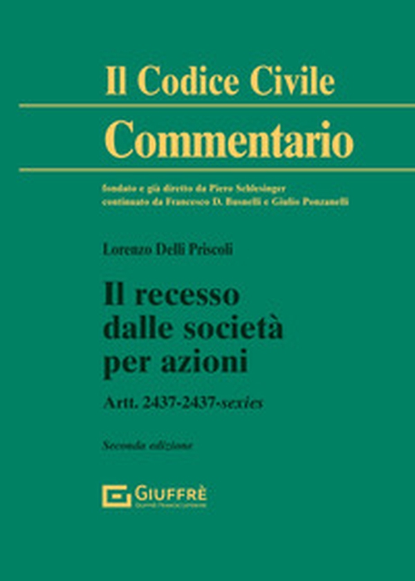 Il recesso dalle società per azioni - Librerie.coop Il recesso dalle società per azioni - Librerie.coop