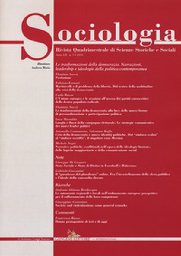Sociologia. Rivista quadrimestrale di scienze storiche e sociali - Vol. 3 - Librerie.coop Sociologia. Rivista quadrimestrale di scienze storiche e sociali - Vol. 3 - Librerie.coop