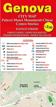 Genova. City map. Palazzi, musei, monumenti, chiese. Centro storico - Librerie.coop