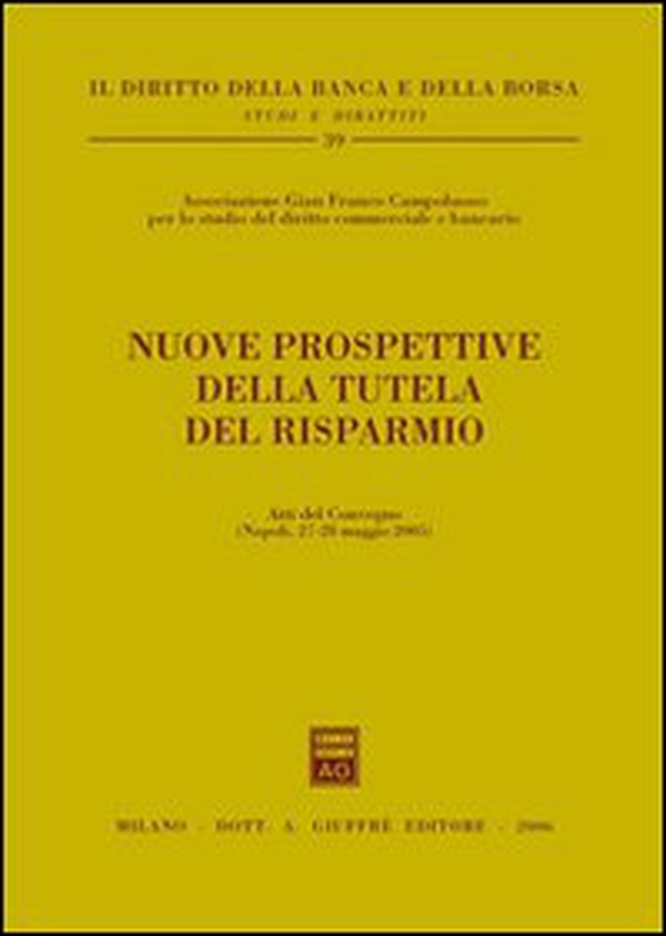 Nuove prospettive della tutela del risparmio - Librerie.coop