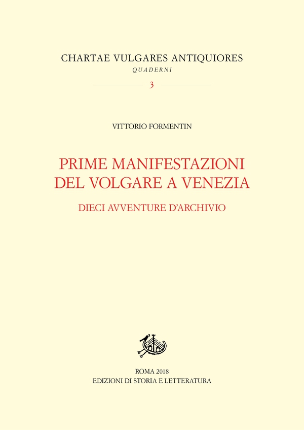 Prime manifestazioni del volgare a Venezia - Librerie.coop