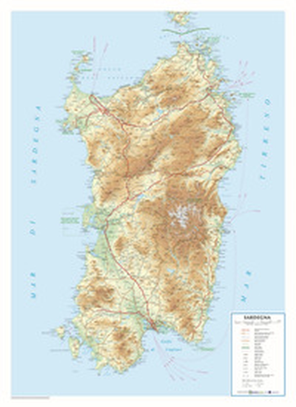 Sardegna. Scala 1:350.000 (carta in rilievo formato cm 65,6x90,5) - Librerie.coop Sardegna. Scala 1:350.000 (carta in rilievo formato cm 65,6x90,5) - Librerie.coop