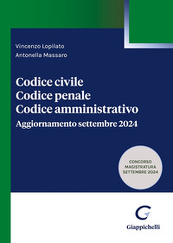 Codice civile. Codice penale. Codice amministrativo. Aggiornamento settembre 2024 - Librerie.coop Codice civile. Codice penale. Codice amministrativo. Aggiornamento settembre 2024 - Librerie.coop