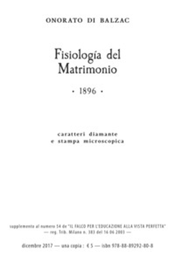 Fisiologia del matrimonio. Ediz. a caratteri diamante e stampa microscopica - Librerie.coop Fisiologia del matrimonio. Ediz. a caratteri diamante e stampa microscopica - Librerie.coop