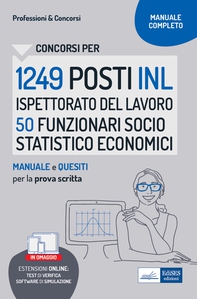 Concorso 1249 INL Ispettorato Nazionale del Lavoro profilo 50 Funzionari socio statistico economici - Librerie.coop Concorso 1249 INL Ispettorato Nazionale del Lavoro profilo 50 Funzionari socio statistico economici - Librerie.coop