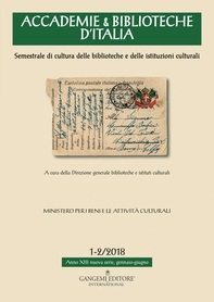 Accademie & Biblioteche d'Italia 1-2/2018 - Librerie.coop Accademie & Biblioteche d'Italia 1-2/2018 - Librerie.coop