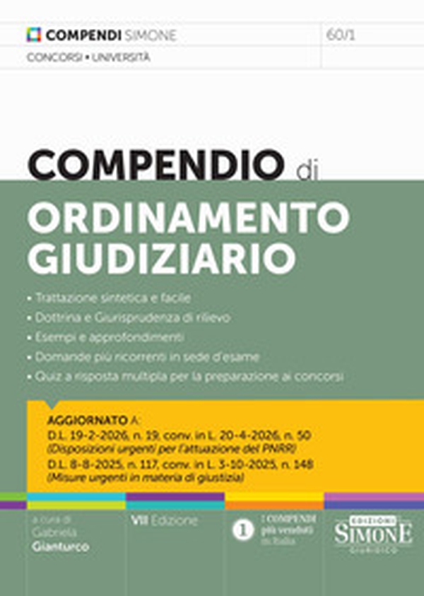 Compendio di ordinamento giudiziario - Librerie.coop