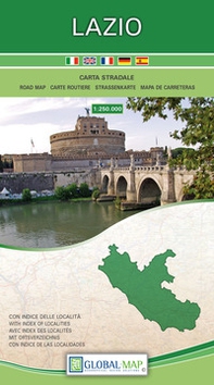 Lazio. Carta stradale della regione 1:250.000 (cm 96x86) - Librerie.coop