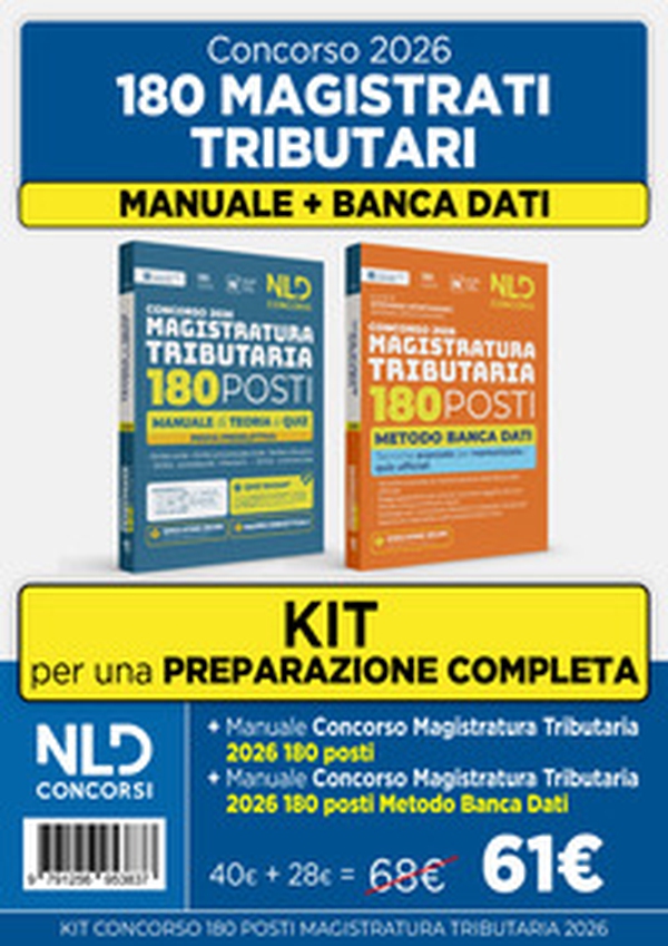 Kit concorso 180 Magistrati Tributari. Manuale di teoria e quiz + Metodo Banca dati per la prova preselettiva - Librerie.coop