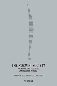 The Rosmini society. Rosminianesimo filosofico international journal - Vol. 1-2 - Librerie.coop