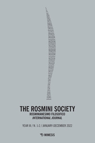 The Rosmini society. Rosminianesimo filosofico international journal - Vol. 1-2 - Librerie.coop The Rosmini society. Rosminianesimo filosofico international journal - Vol. 1-2 - Librerie.coop