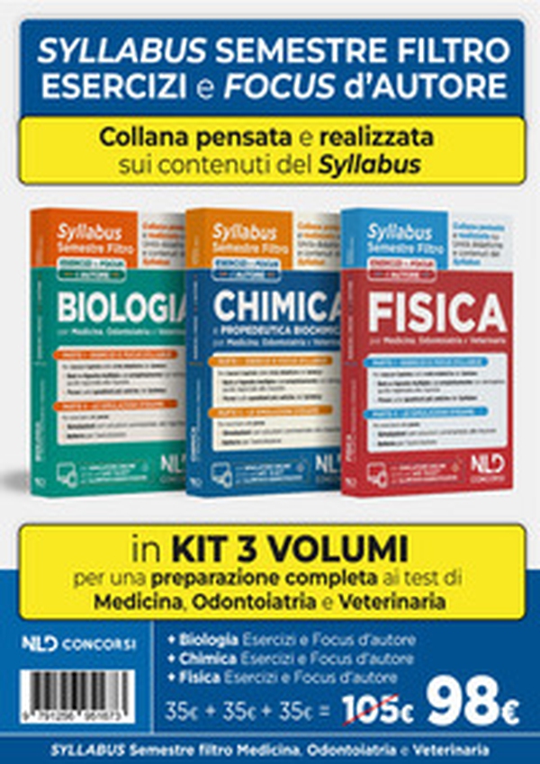 Fisica, biologia, chimica. Syllabus semestre filtro medicina. Esercizi e focus d'autore - Librerie.coop Fisica, biologia, chimica. Syllabus semestre filtro medicina. Esercizi e focus d'autore - Librerie.coop