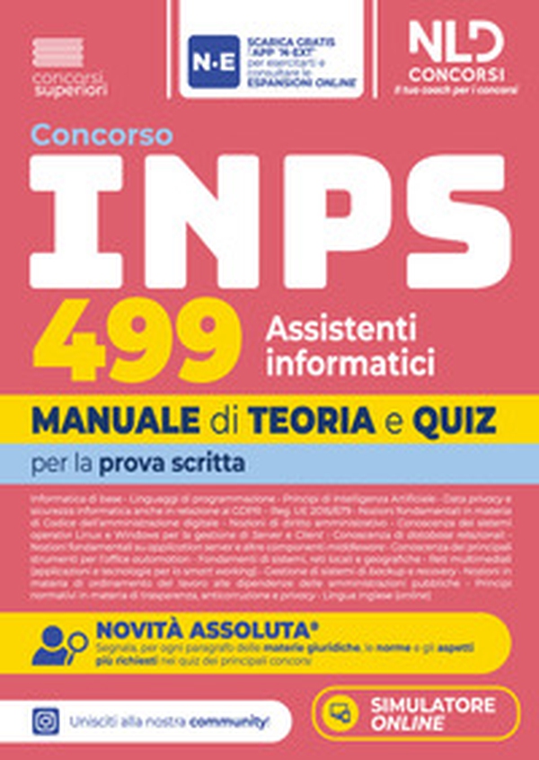 Concorso INPS 2026 499 Assistenti Informatici. Manuale di teoria e quiz per la prova scritta - Librerie.coop