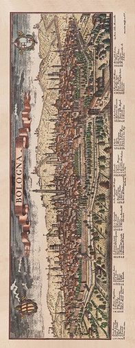 Veduta di Bologna (carta murale anticata in canvas) - Librerie.coop