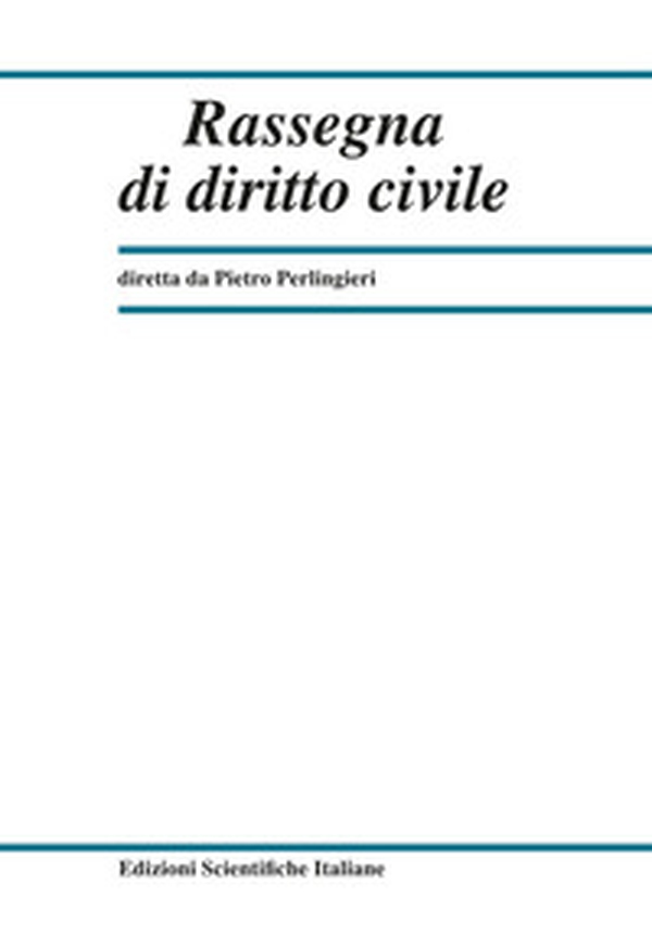 Rassegna di diritto civile - Vol. 2 - Librerie.coop Rassegna di diritto civile - Vol. 2 - Librerie.coop