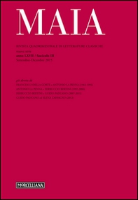 Maia. Rivista di letterature classiche (2015) - Librerie.coop