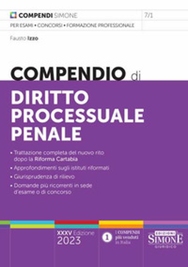 Compendio di diritto processuale penale - Librerie.coop Compendio di diritto processuale penale - Librerie.coop