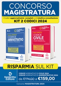 Concorso magistratura. Kit Codici normativi 2024: Codice normativo di Diritto Civile-Codice normativo di Diritto Amministrativo - Librerie.coop Concorso magistratura. Kit Codici normativi 2024: Codice normativo di Diritto Civile-Codice normativo di Diritto Amministrativo - Librerie.coop
