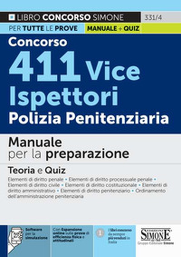 Concorso 411 Vice Ispettori Polizia Penitenziaria. Manuale per la preparazione. Teoria e quiz - Librerie.coop Concorso 411 Vice Ispettori Polizia Penitenziaria. Manuale per la preparazione. Teoria e quiz - Librerie.coop