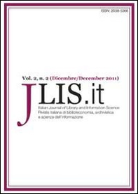 JLIS.it. Italian journal of library and information science-Rivista italiana di biblioteconomia, archivistica e scienza dell'informazione - Librerie.coop