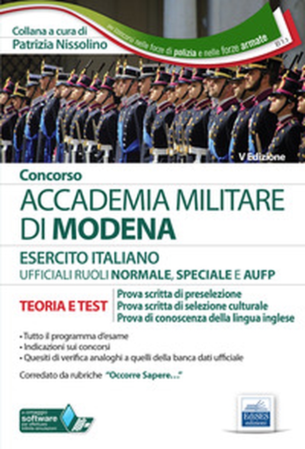 Concorso Accademia militare di Modena. Ufficiali Esercito italiano. Teoria e test per le prove scritte - Librerie.coop Concorso Accademia militare di Modena. Ufficiali Esercito italiano. Teoria e test per le prove scritte - Librerie.coop