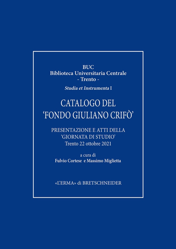 Catalogo del 'Fondo Giuliano Crifò' - Librerie.coop