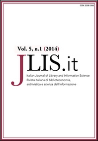 JLIS.it. Italian journal of library and information science-Rivista italiana di biblioteconomia, archivistiva e scienza dell'informazione - Librerie.coop