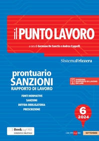 Il Punto Lavoro 6/2024 - Prontuario Sanzioni Rapporto di Lavoro - Librerie.coop