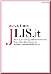 JLIS.it. Italian journal of library and information science-Rivista italiana di biblioteconomia, archivistiva e scienza dell'informazione - Librerie.coop