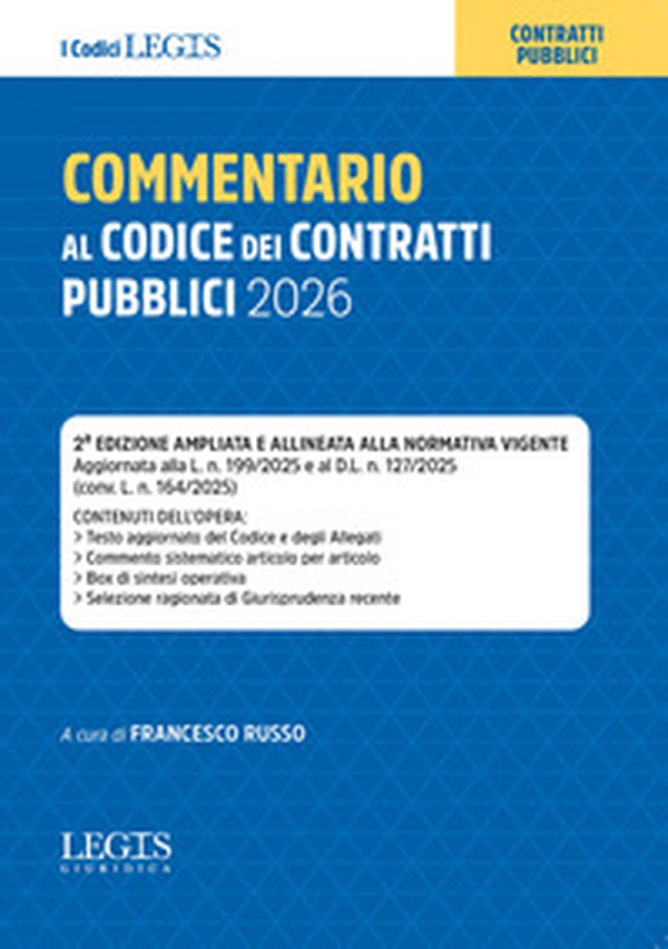 Commentario al Codice dei contratti pubblici 2026 - Librerie.coop
