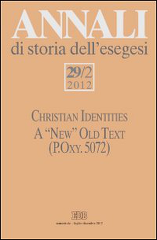 Annali di storia dell'esegesi - Vol. 29\2 - Librerie.coop Annali di storia dell'esegesi - Vol. 29\2 - Librerie.coop