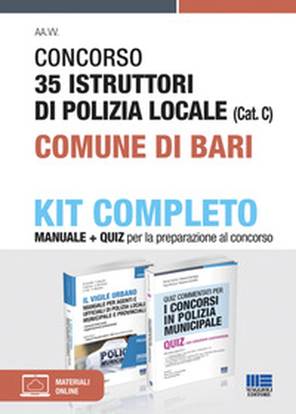 Concorso 35 Istruttori di Polizia locale (Cat. C) Comune di Bari. Kit completo - Librerie.coop Concorso 35 Istruttori di Polizia locale (Cat. C) Comune di Bari. Kit completo - Librerie.coop