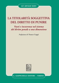 La titolarità soggettiva del diritto di punire - Librerie.coop