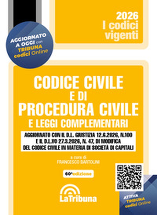 Codice civile e di procedura civile e leggi complementari 2026 - Librerie.coop