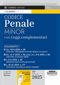 Codice penale minor. Con leggi complementari - Librerie.coop