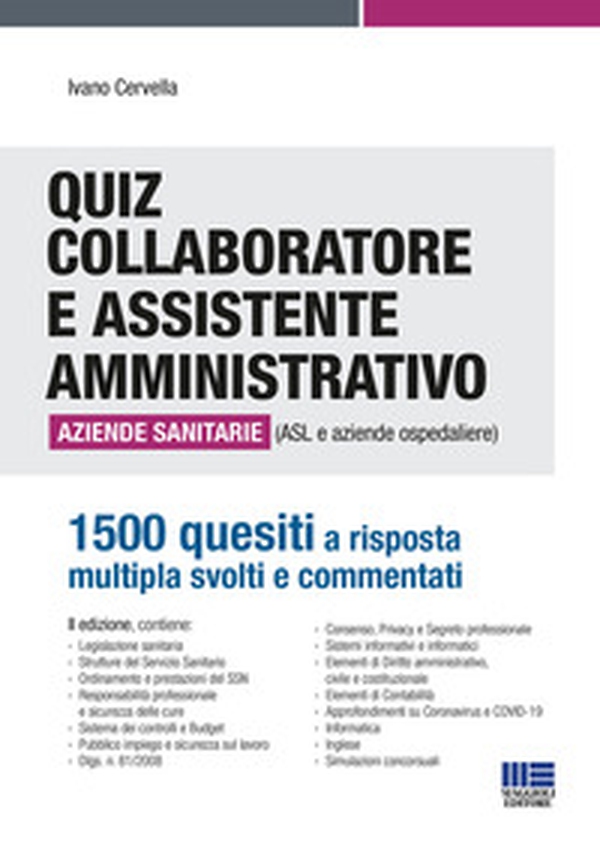 Quiz collaboratore e assistente amministrativo aziende sanitarie (ASL e aziende ospedaliere) - Librerie.coop Quiz collaboratore e assistente amministrativo aziende sanitarie (ASL e aziende ospedaliere) - Librerie.coop