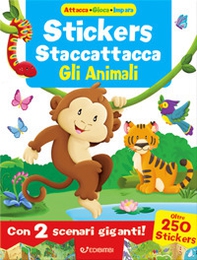 Gli animali. Attacca gioca impara. Con adesivi - Librerie.coop