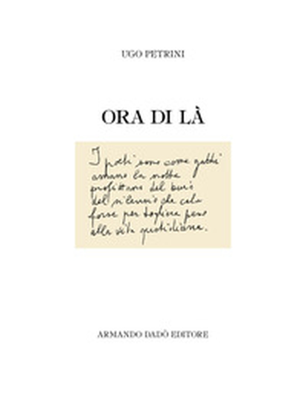 Ora di là - Librerie.coop Ora di là - Librerie.coop