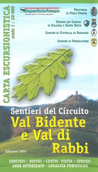 Sentieri del circuito. Val Bidente e Val di Rabbi 1:30.000 - Librerie.coop