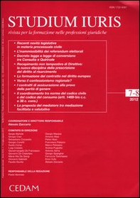 Studium iuris. Rivista per la formazione nelle professioni giuridiche (2012) vol. 7-8 - Librerie.coop