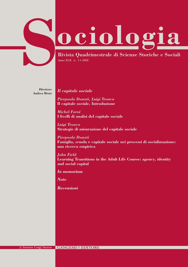 Sociologia n. 3/2008 - Librerie.coop Sociologia n. 3/2008 - Librerie.coop