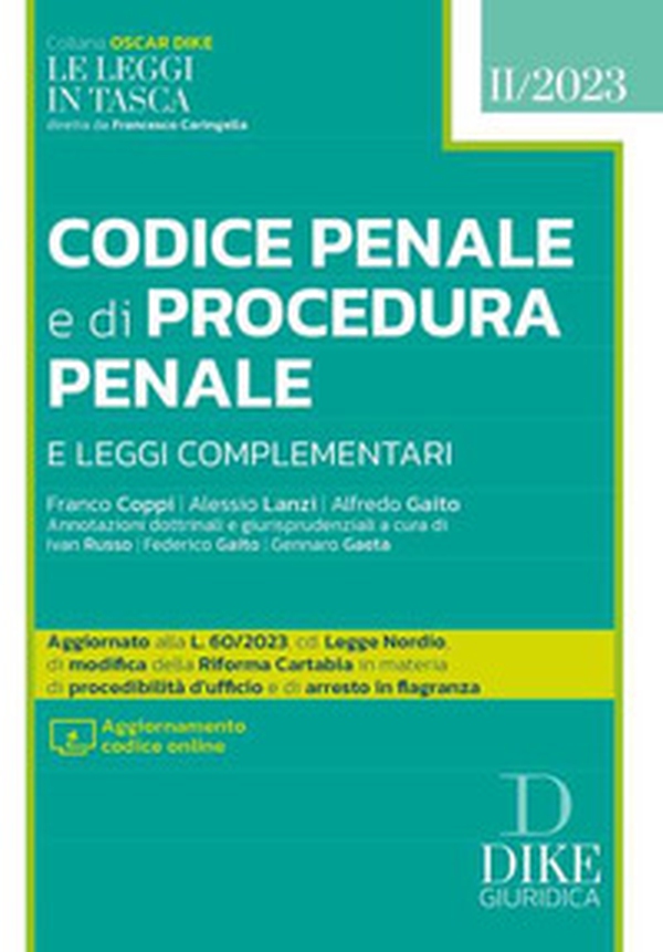 Codice penale e di procedura penale e leggi complementari. Pocket 2023 - Librerie.coop Codice penale e di procedura penale e leggi complementari. Pocket 2023 - Librerie.coop