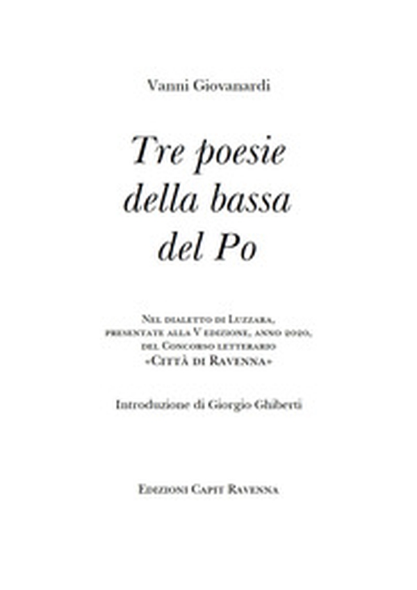 Tre poesie della Bassa del Po - Librerie.coop Tre poesie della Bassa del Po - Librerie.coop