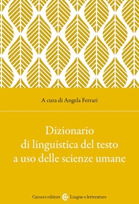 Dizionario di linguistica del testo a uso delle scienze umane - Librerie.coop